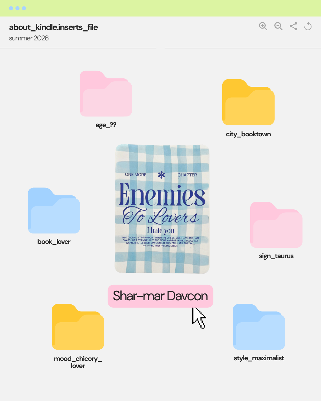 Kindle Insert | Enemies to Lovers Decorative Clear Case Insert for Kindle Paperwhite