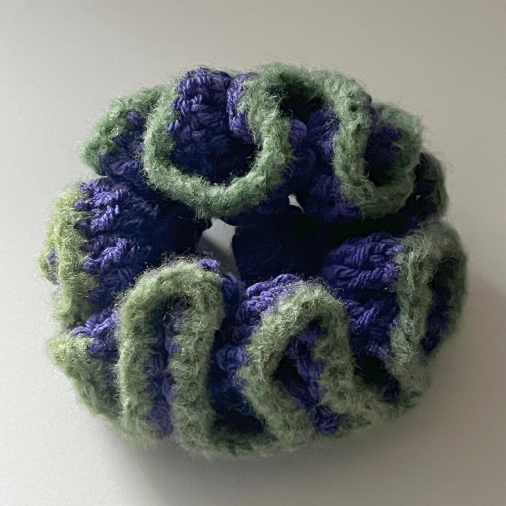 Purple Grape Crochet Scrunchie | Juicy Romance Hair Tie