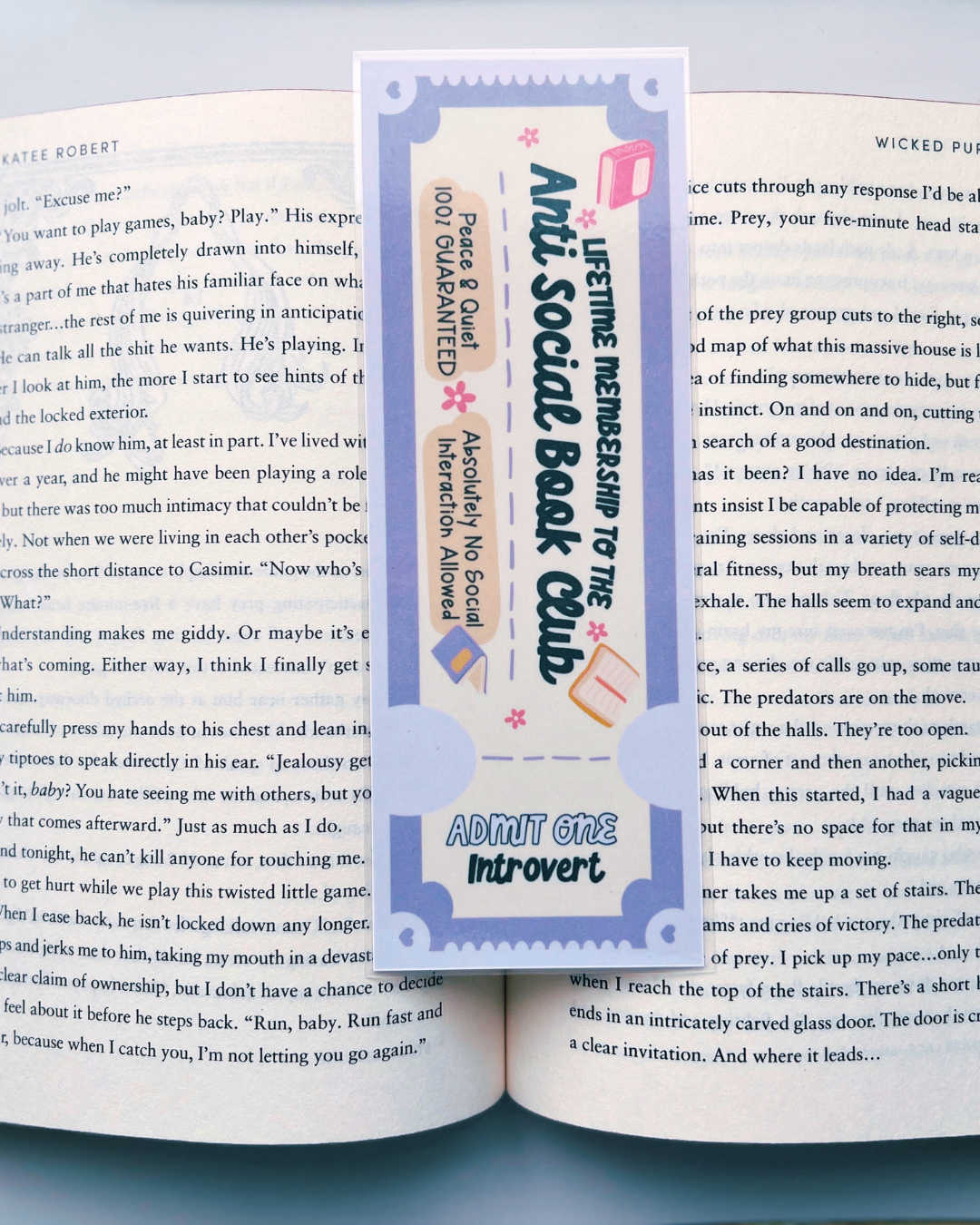 Antisocial Book Club + Bookish Airlines Laminated Bookmark Duo | Set of 2