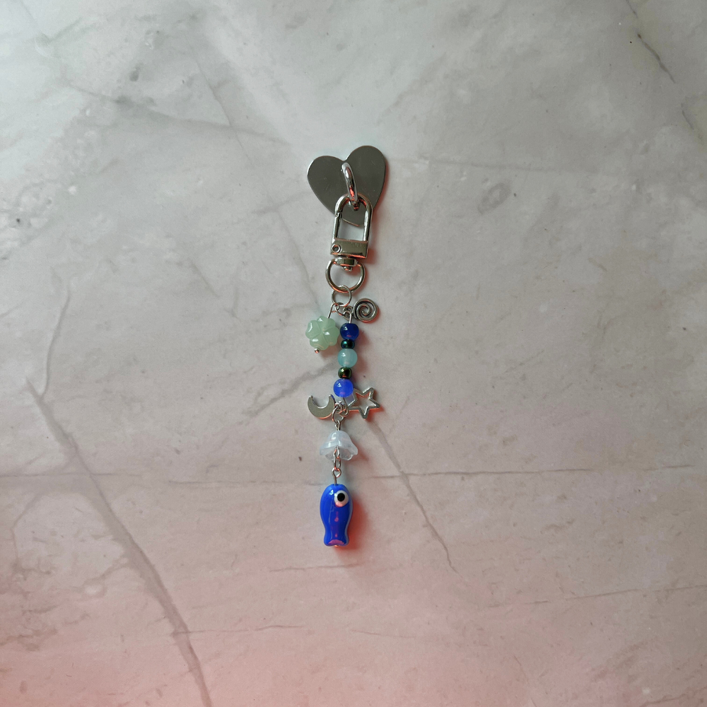 Good Vibes Kindle Charm | Blue & Celestial E-Reader Accessory