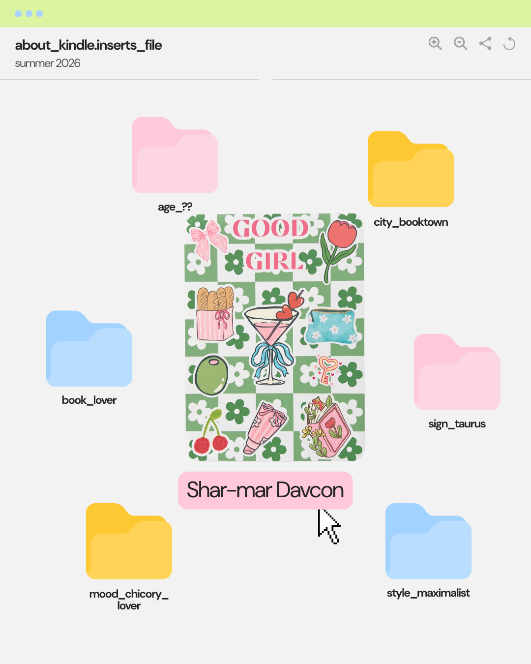 Kindle Insert | Good Girl Decorative Clear Case Insert for Kindle Paperwhite