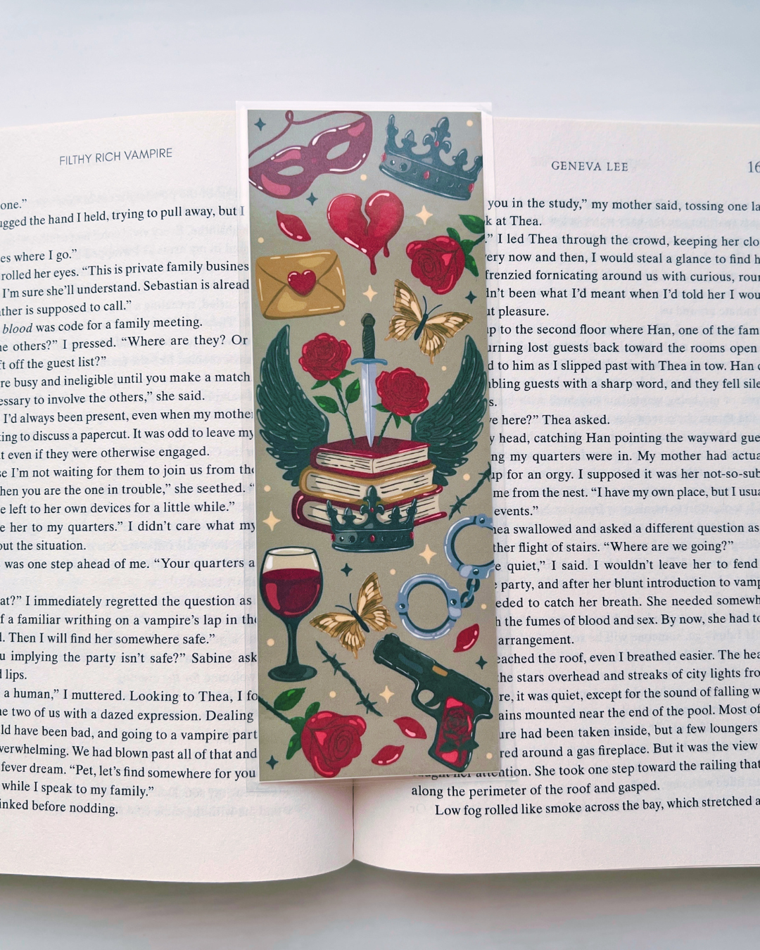 Coffee and Candles + Dark Romance Reading Setup Duo | Kindle Insert and Bookmark Set