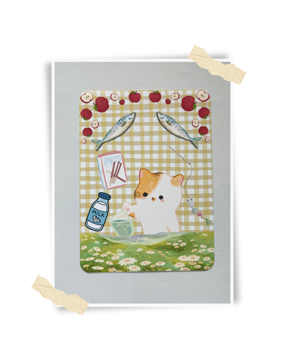 Decorative Kindle Insert for Clear Cases | Calico Kitty