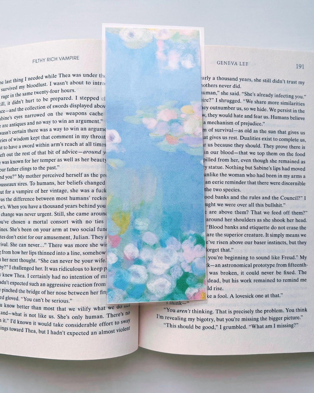 Blue Floral + Blue Gingham Laminated Bookmark Duo | Set of 2