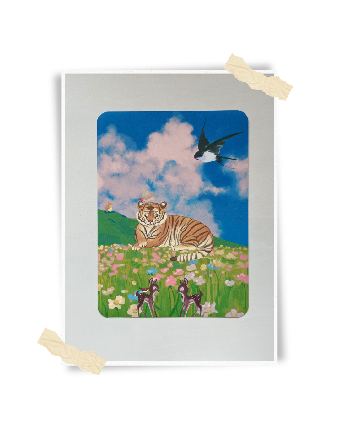 Decorative Kindle Insert for Clear Cases | Tiger & Friends