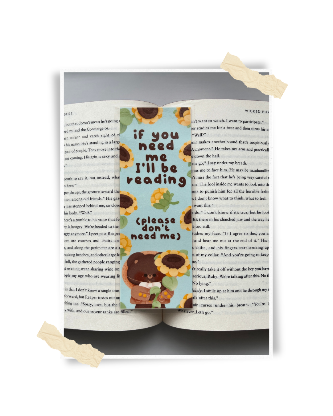 Decorative Laminated Bookmark | I'll Be Reading