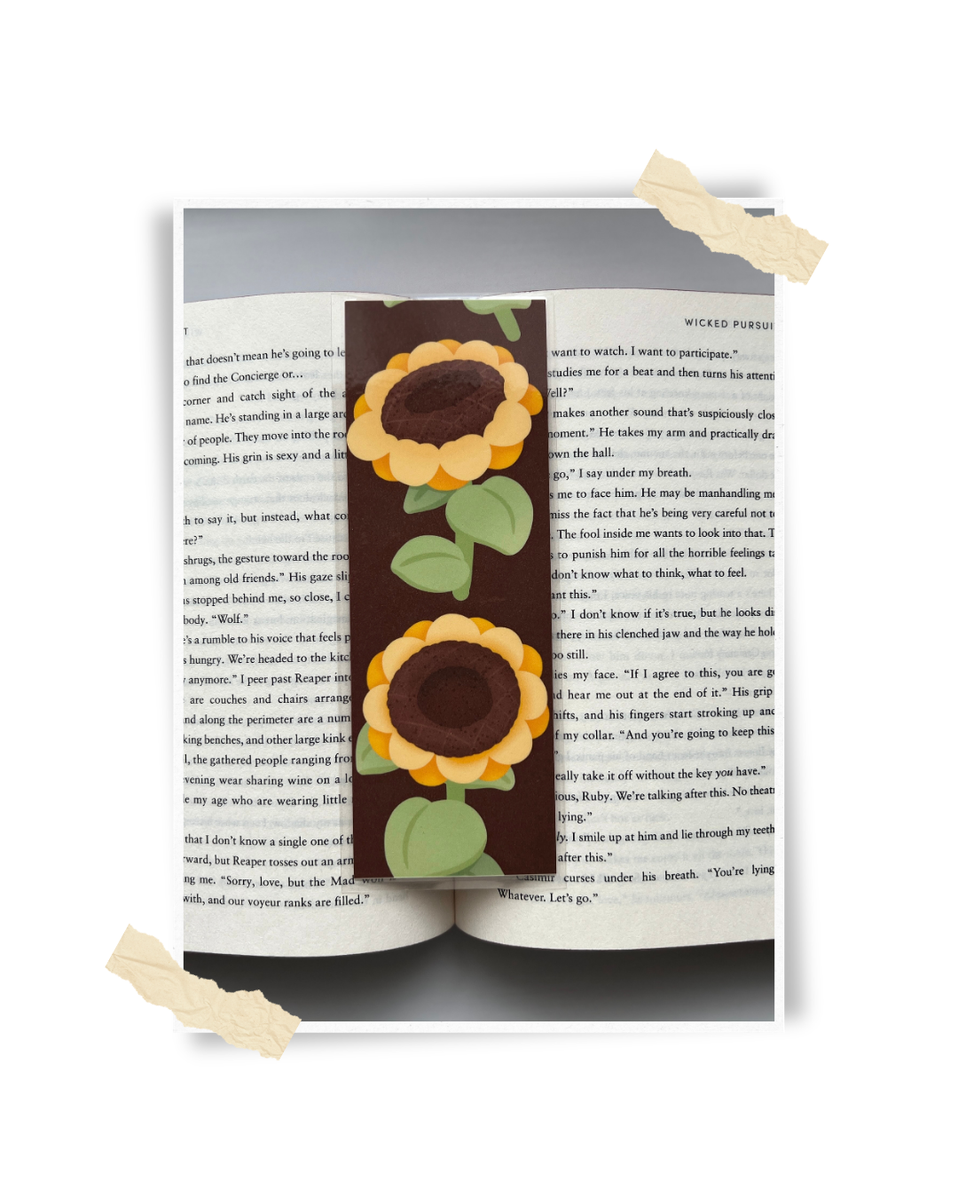 Decorative Laminated Bookmark | Sunflowers