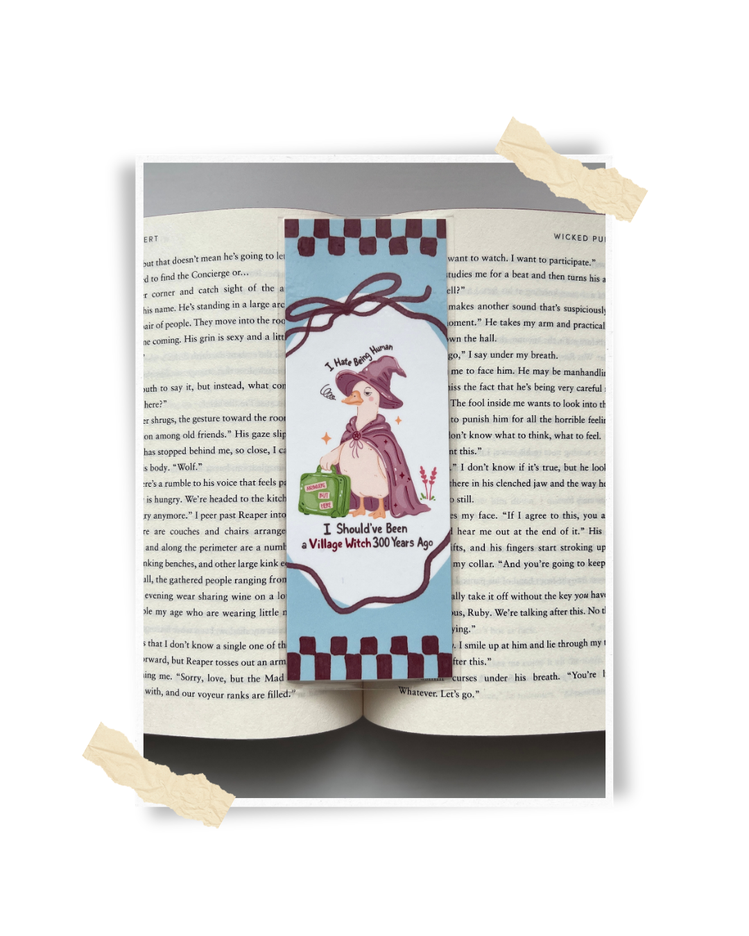 Decorative Laminated Bookmark | Hate Being Human