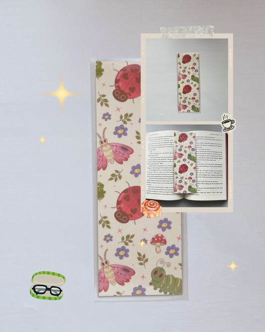 Decorative Laminated Bookmark | Ladybug & Friends
