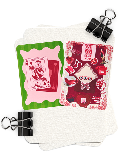 Queen of Books + Lucky Girl Kindle Insert Duo | Set of 2