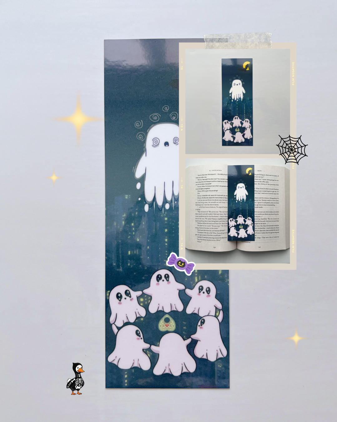 Decorative Laminated Bookmark | Ghostie Seance