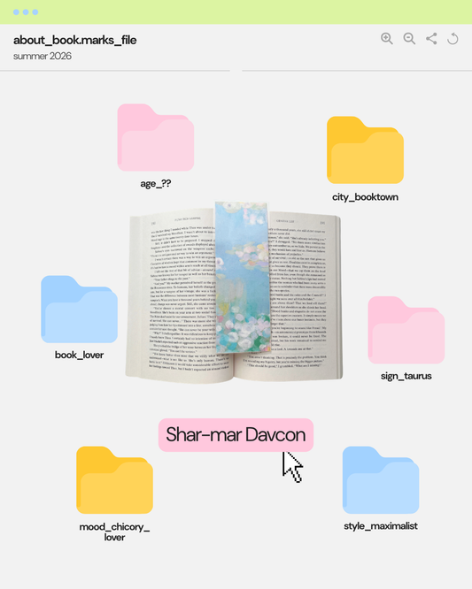 Laminated Bookmark | Blue Floral 2.5 x 7 Bookish Page Marker for Mood Readers