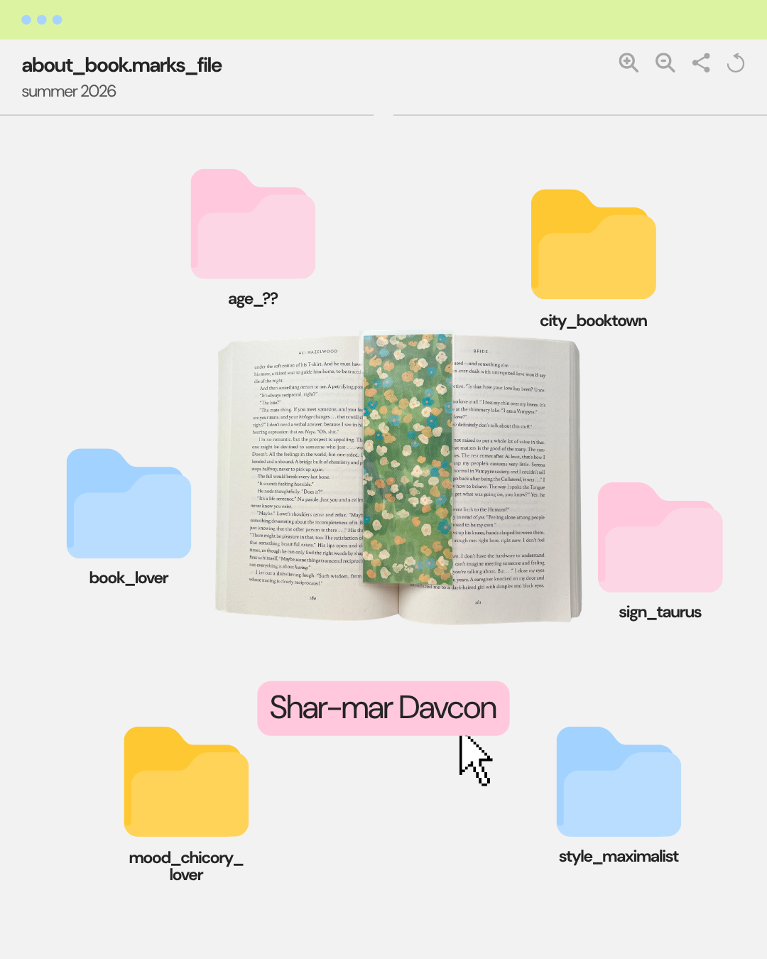 Laminated Bookmark | Green Floral 2.5 x 7 Bookish Page Marker for Mood Readers