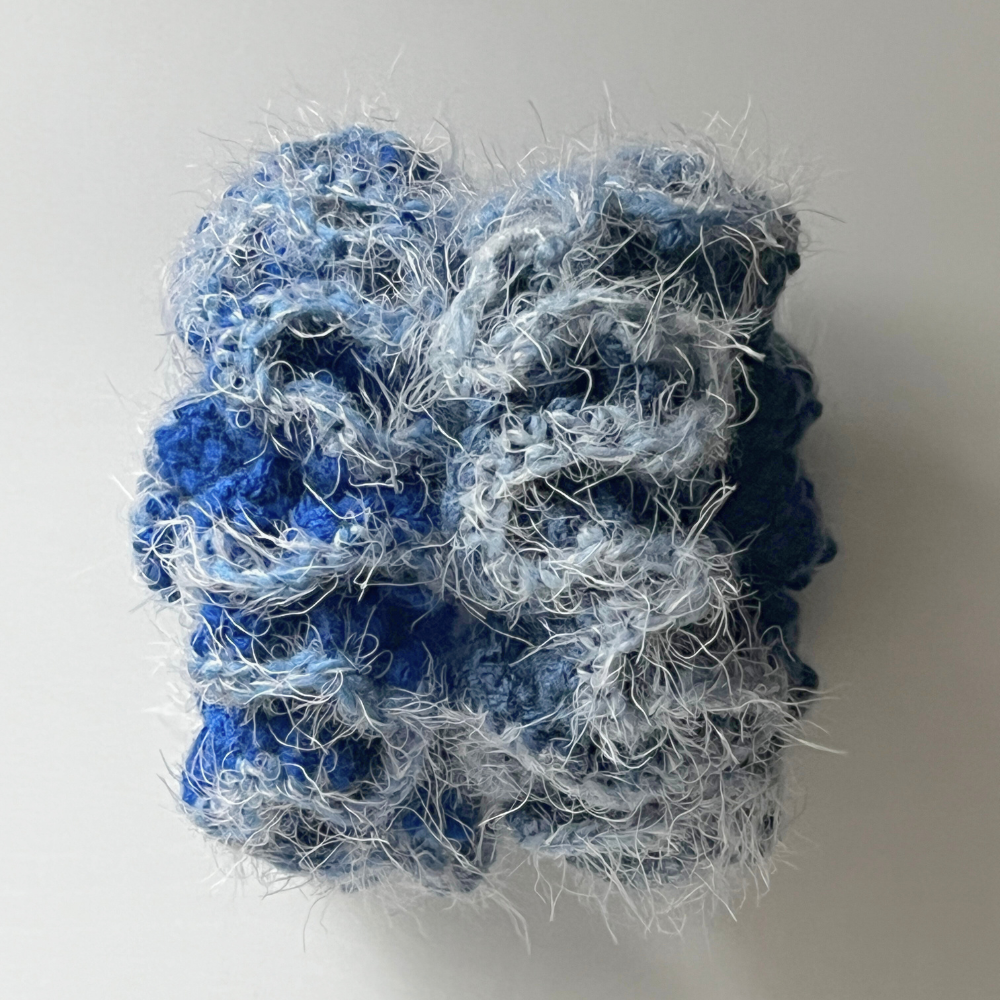 SKZ KARMA Win Scrunchies | Blueberry Fuzzy Duo | Fan-Made Crochet Set