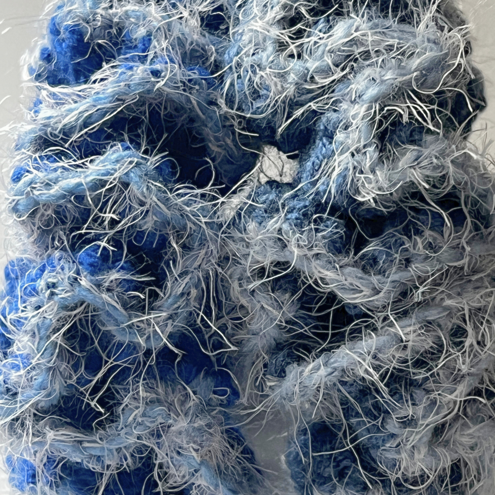 SKZ KARMA Win Scrunchies | Blueberry Fuzzy Duo | Fan-Made Crochet Set