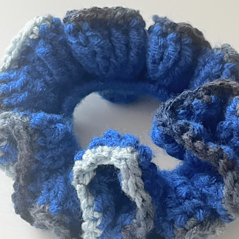 SKZ KARMA Scrunchie Duo | Pretty Blue & Blue Ombre Set | Fan-Made Crochet