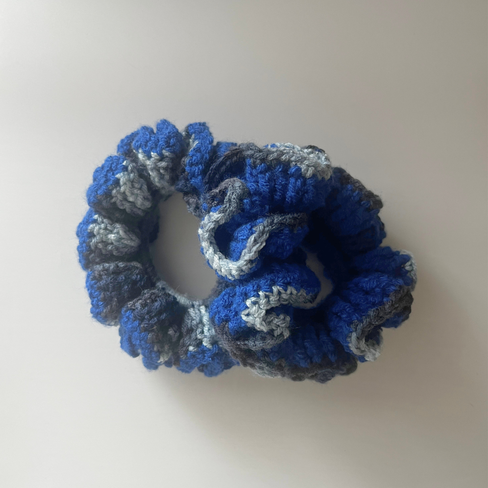SKZ KARMA Scrunchie Duo | Pretty Blue & Blue Ombre Set | Fan-Made Crochet