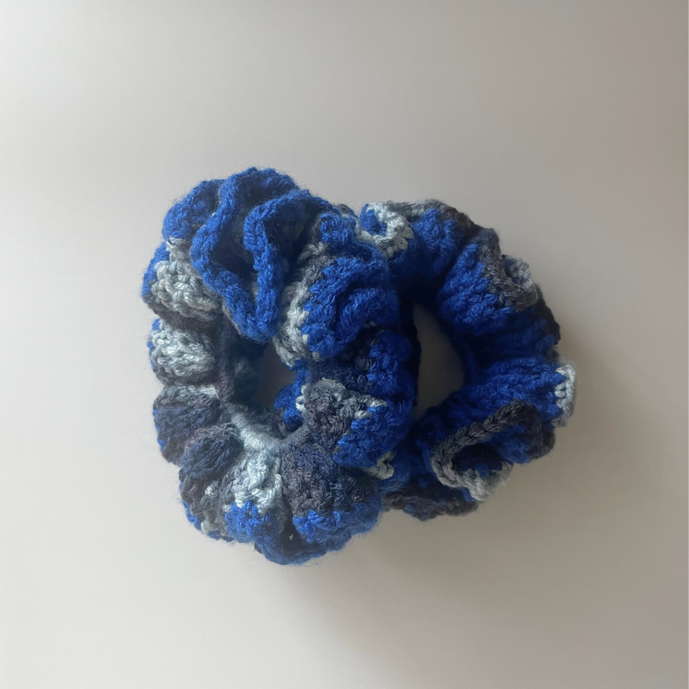 SKZ KARMA Scrunchie Duo | Pretty Blue & Blue Ombre Set | Fan-Made Crochet