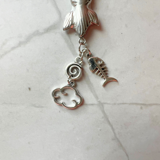 Monochrome Vibes Kindle Charm | Black, White & Silver E-Reader Accessory