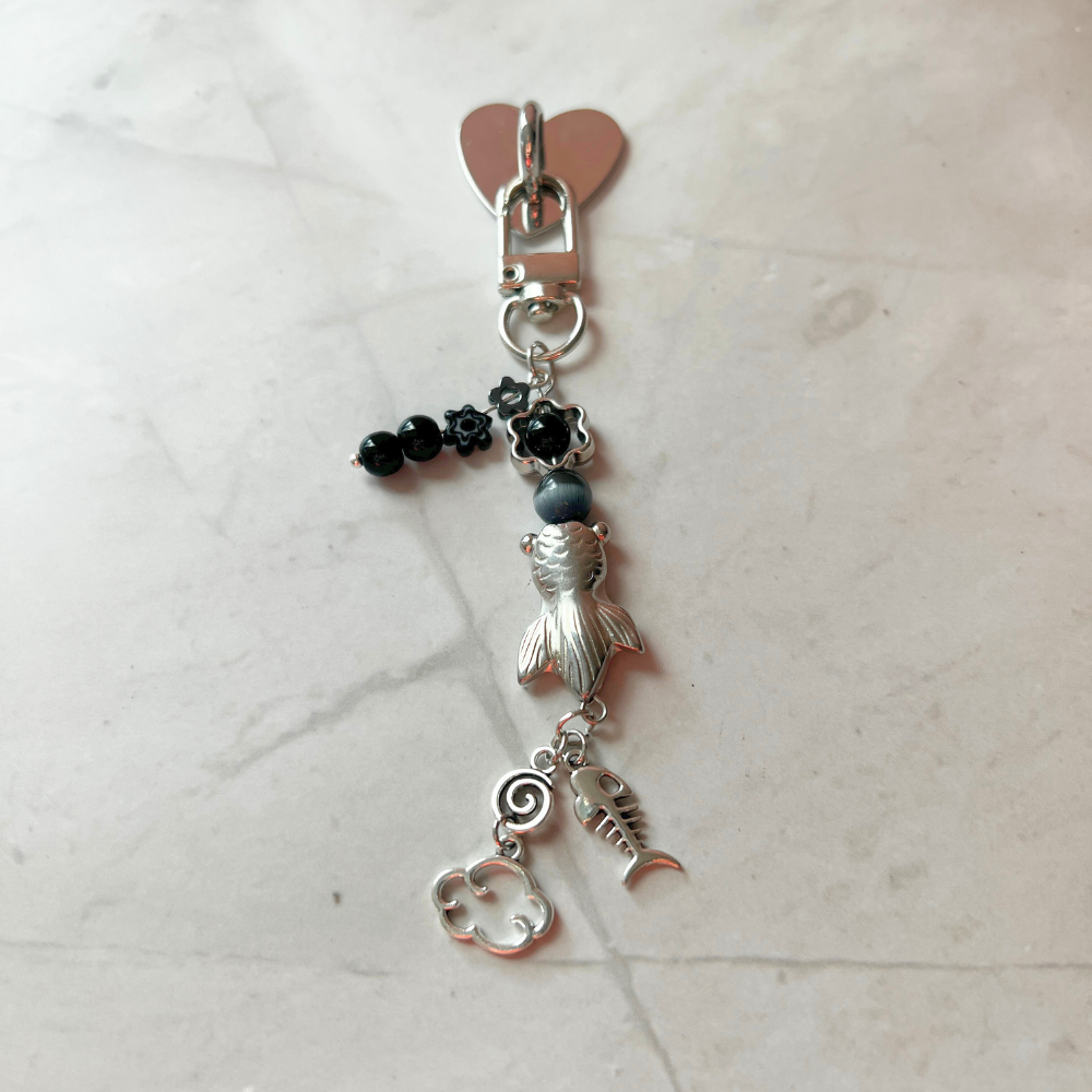 Monochrome Vibes Kindle Charm | Black, White & Silver E-Reader Accessory