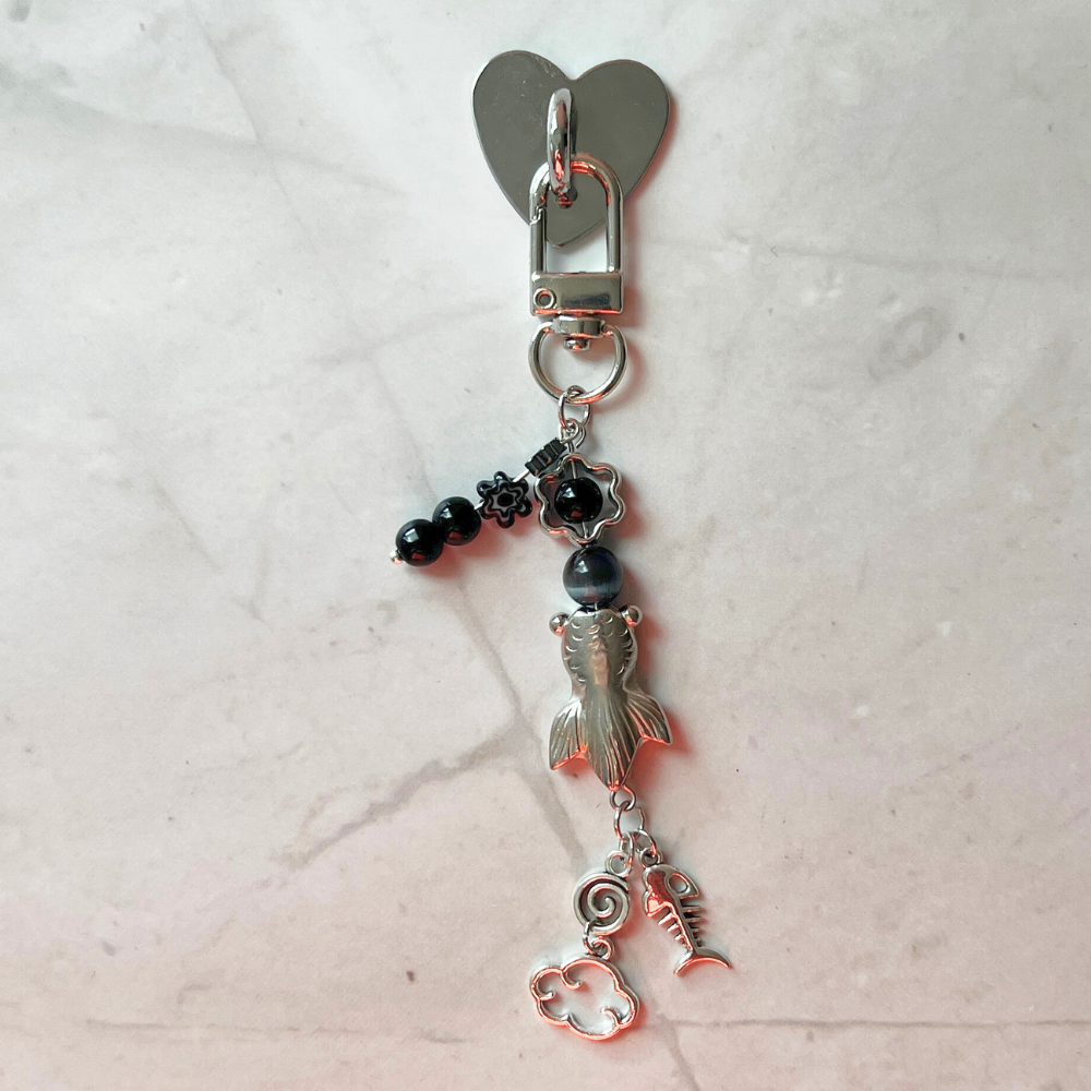 Monochrome Vibes Kindle Charm | Black, White & Silver E-Reader Accessory