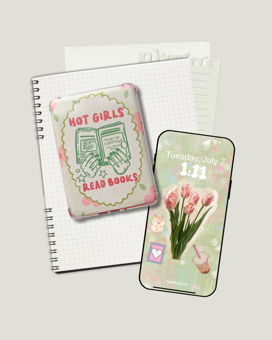 Kindle Insert | Hot Girls Read Books Decorative Clear Case Insert for Kindle Paperwhite