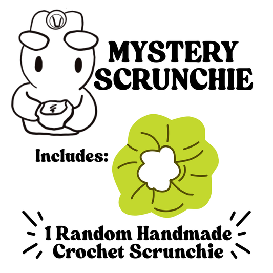 Mystery Bookish Scrunchie | Handmade Crochet Hair Accessory