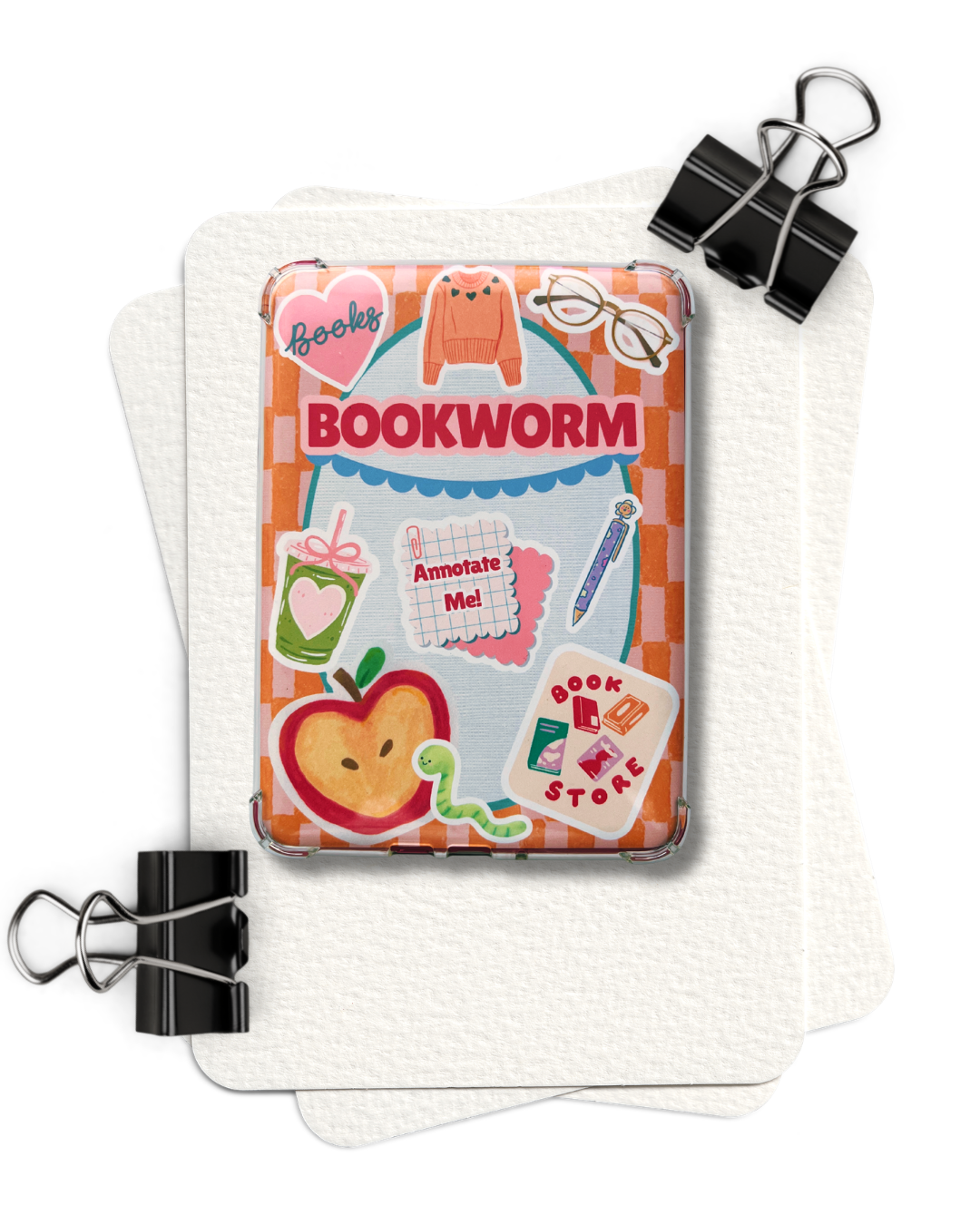 Bookworm + Coffee & Candles Kindle Insert Duo | Set of 2