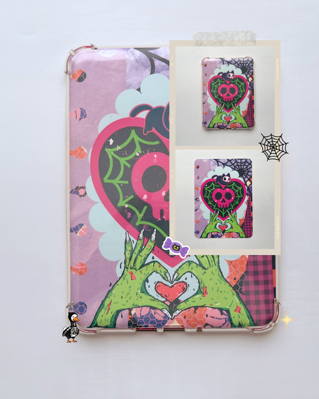 Decorative Kindle Insert for Clear Cases | Zombie Heart
