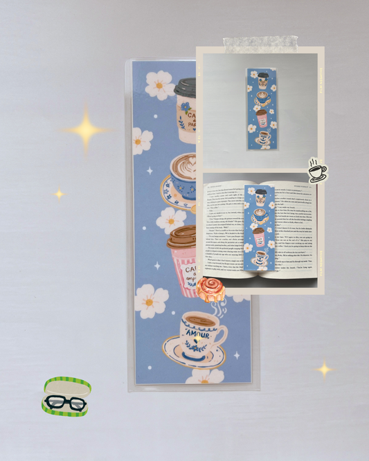 Decorative Laminated Bookmark | Café Sucre