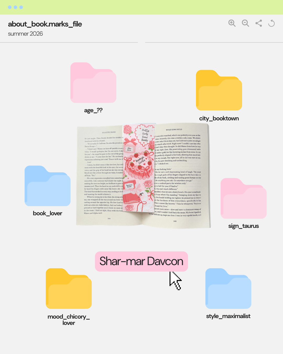 Laminated Bookmark | Bookish Girlie 2.5 x 7 Bookish Page Marker for Mood Readers