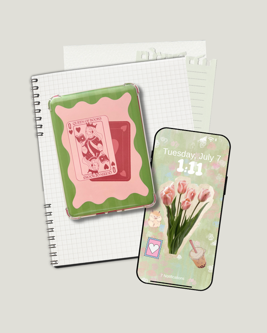 Kindle Insert | Queen Of Books Decorative Clear Case Insert for Kindle Paperwhite