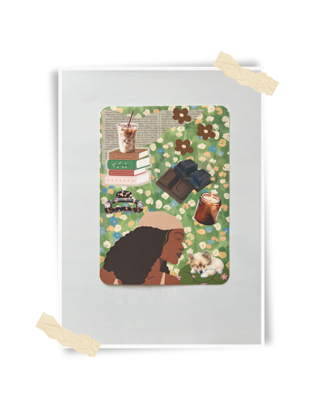 Decorative Kindle Insert for Clear Cases | Coffee and Candles