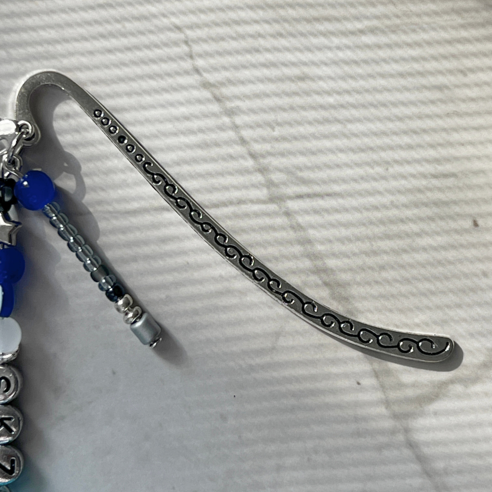 SKZ "KARMA" Inspired Bookmark | Blue Evil Eye, Whale Charm & Fish Bone Bookmark
