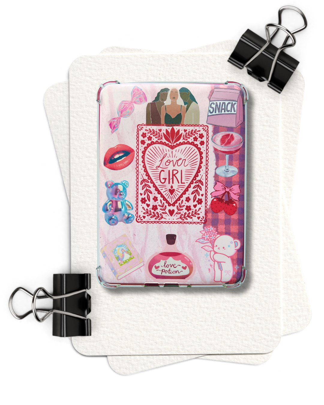 Lover Girl + Bookish Girlie Reading Setup Duo | Kindle Insert and Bookmark Set