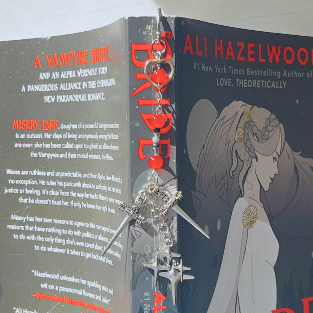 “Star-Crossed Steel” Edition Enemies-to-Lovers Handmade Bookmark