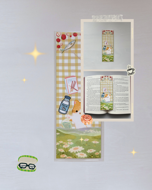 Decorative Laminated Bookmark | Calico Kitty