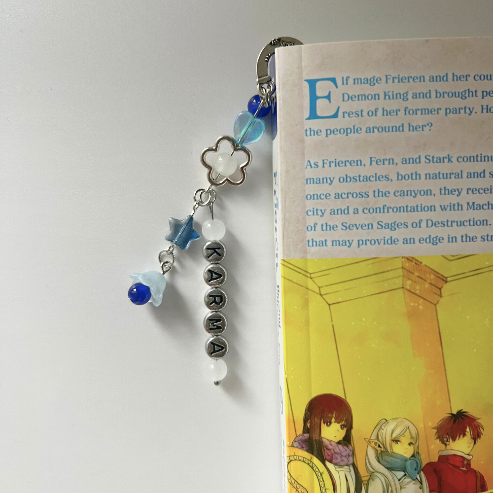 Stray Kids "KARMA" Bookmark | Sky Blue Heart & Star Bookmark