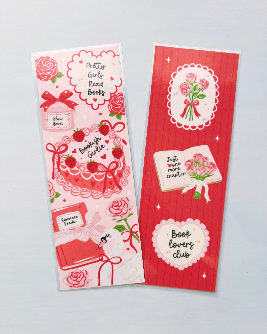 Bookish Lovers Club + Bookish Girlie Laminated Bookmark Duo | Set of 2