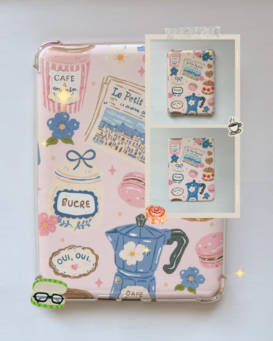 Decorative Kindle Insert for Clear Cases | Café Sucre