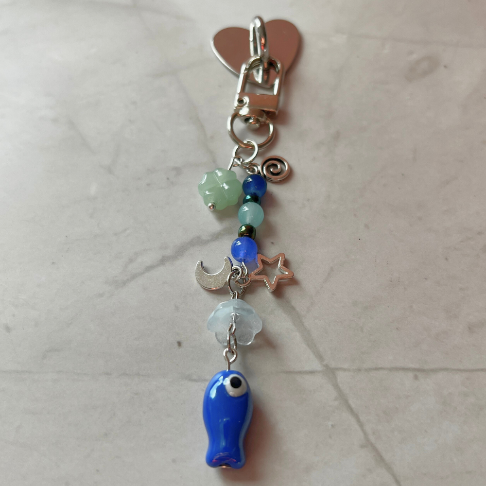 Good Vibes Kindle Charm | Blue & Celestial E-Reader Accessory