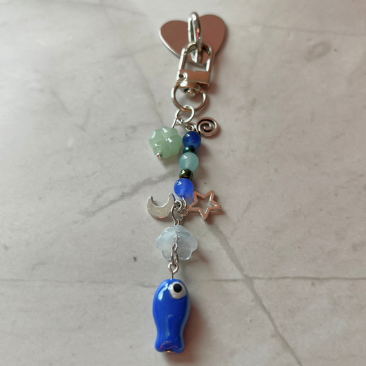 Good Vibes Kindle Charm | Blue & Celestial E-Reader Accessory